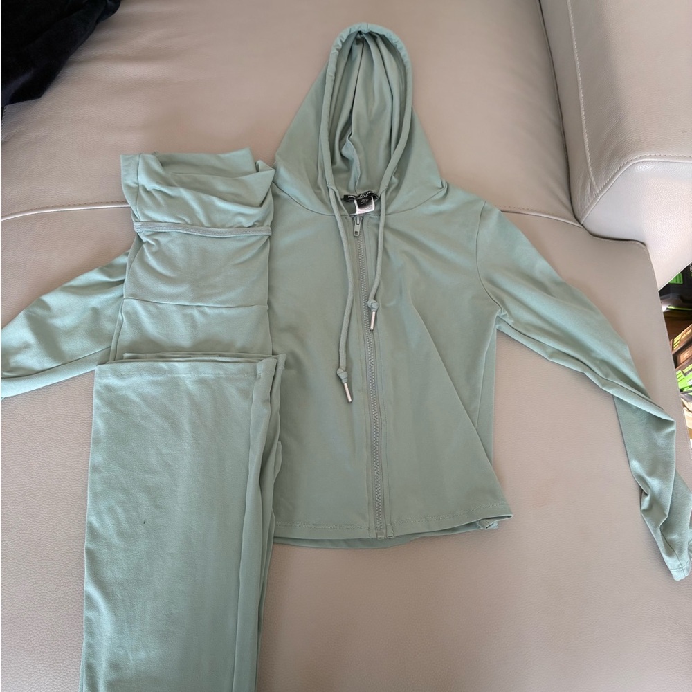 PLT Mint Green Hoodie and Pants Set